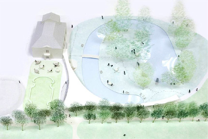 サムネイル:石上純也とMAKSによるオランダの公園「Park Groot Vijversburg」のビジターセンター設計コンペの勝利案
