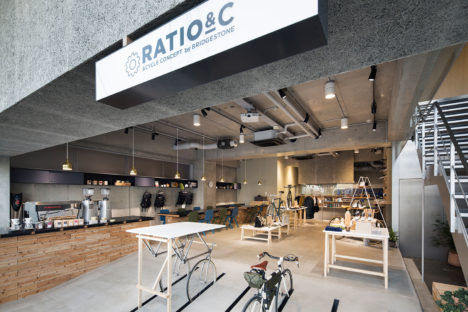 サムネイル:TANK+POINTによる、東京・外苑前の、ブリヂストンサイクルのコンセプトショップ「RATIO &C」